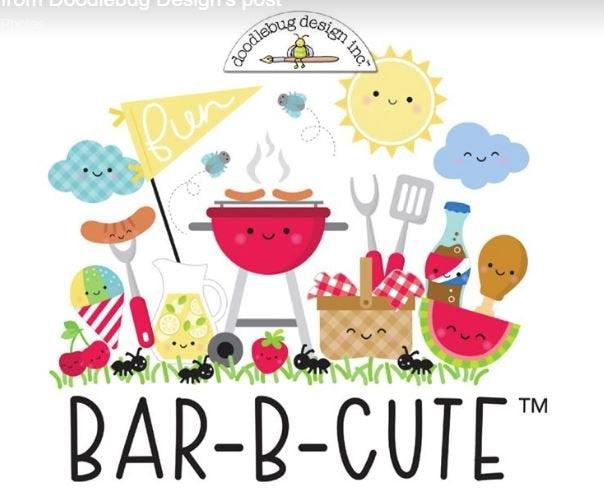 Doodlebug BAR B CUTE 12"X12" Cardstock Paper Scrapbooksrus