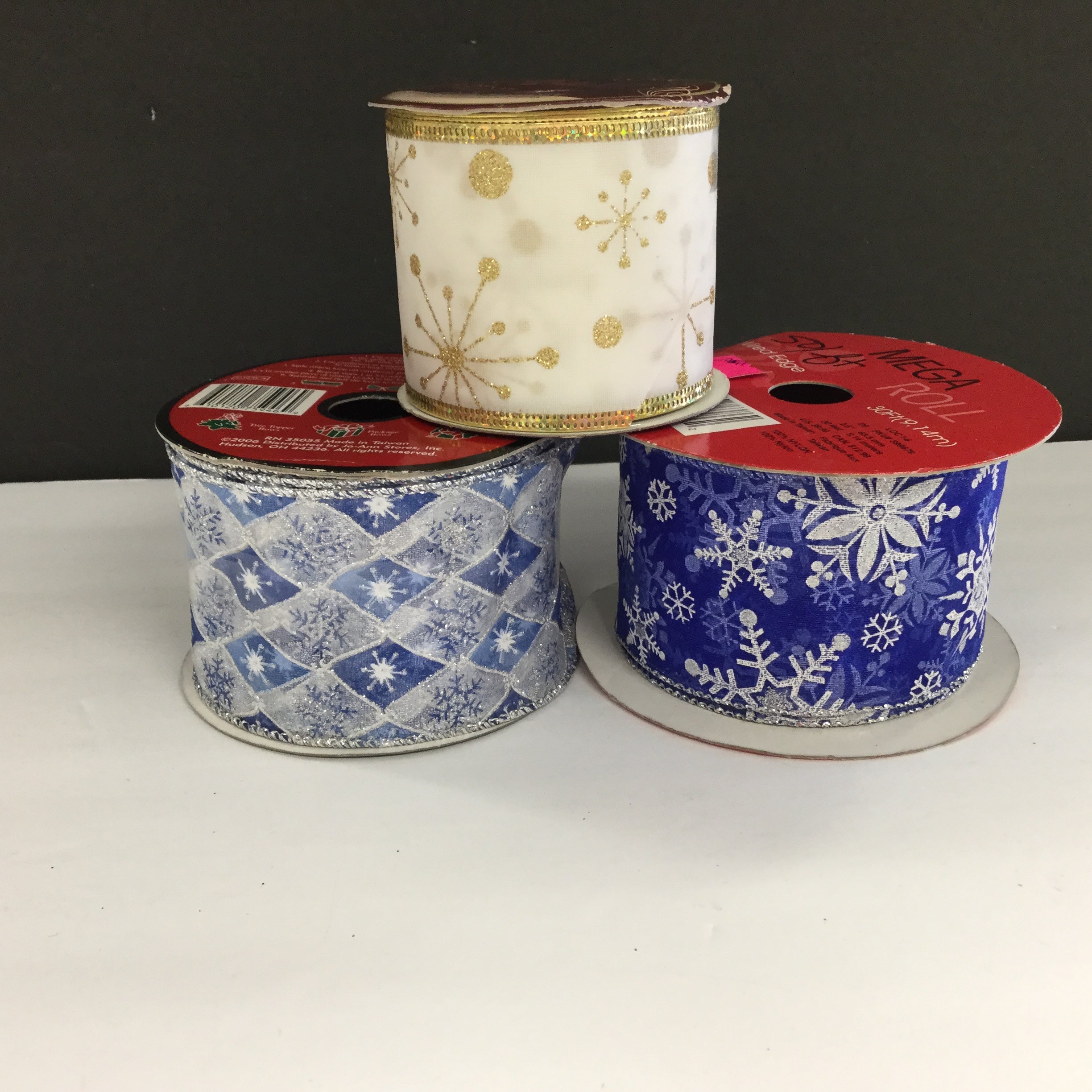 Holiday Bow-Tique WINTER Wire Edge Ribbon Scrapbooksrus