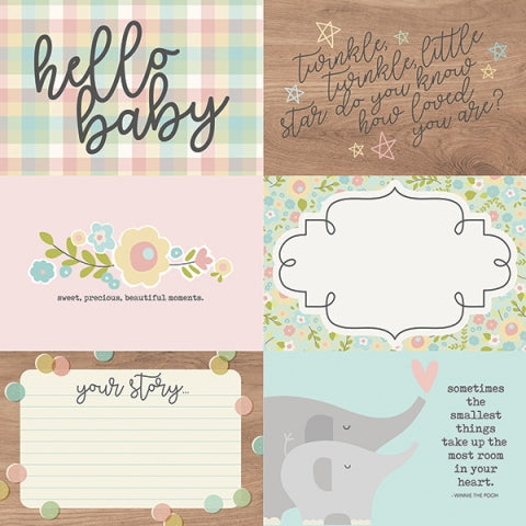 Simple Stories Oh Baby! 4x6 HORIZONTAL ELEMENTS 12x12 Scrapbook Paper Scrapbooksrus