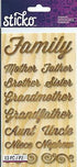 Ek Success FAMILY WOODCUT Sticko Stickers 13pc Scrapbooksrus