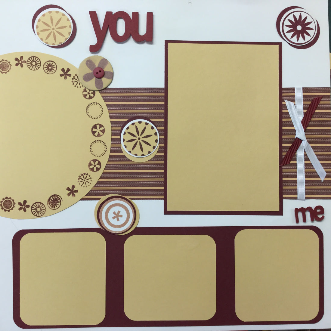 $5.00 Premade Pages ME AND YOU (2) 12&quot;X12&quot; Scrapbook Pages Scrapbooksrus 