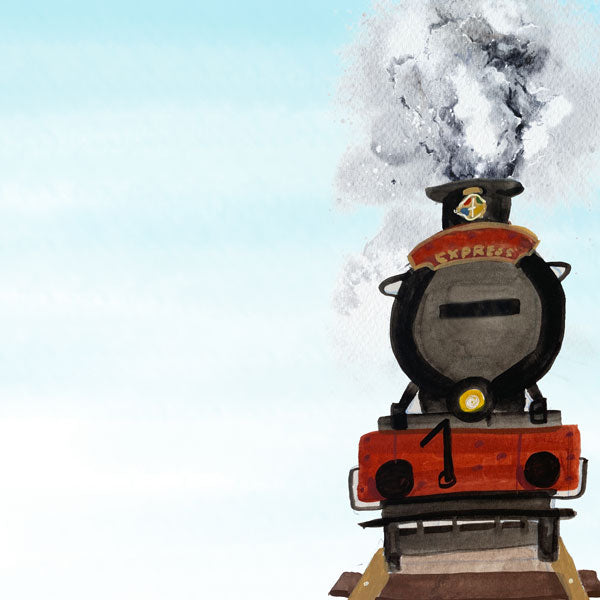 CASTLE RIGHT / TRAIN DS 12X12 Scrapbook Customs Sheet Scrapbooksrus