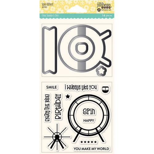 Jillibean Soup SPIN WHEEL Clear Stamps &amp; Dies 16 pc. Scrapbooksrus 
