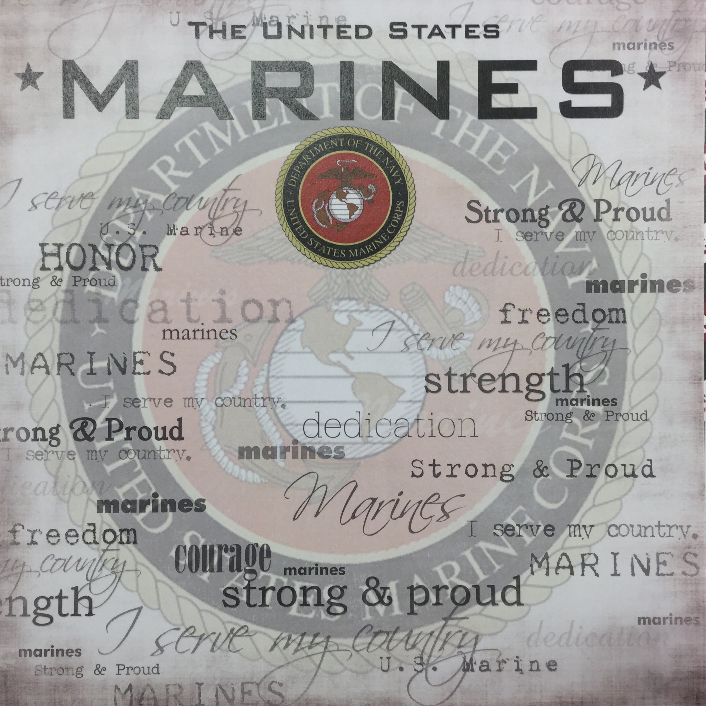 US MARINES 12x12” Scrapbook Kit 1B Scrapbooksrus