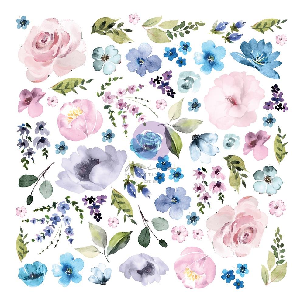 Prima Watercolor Floral EPHEMERA Die Cuts 62pc Scrapbooksrus
