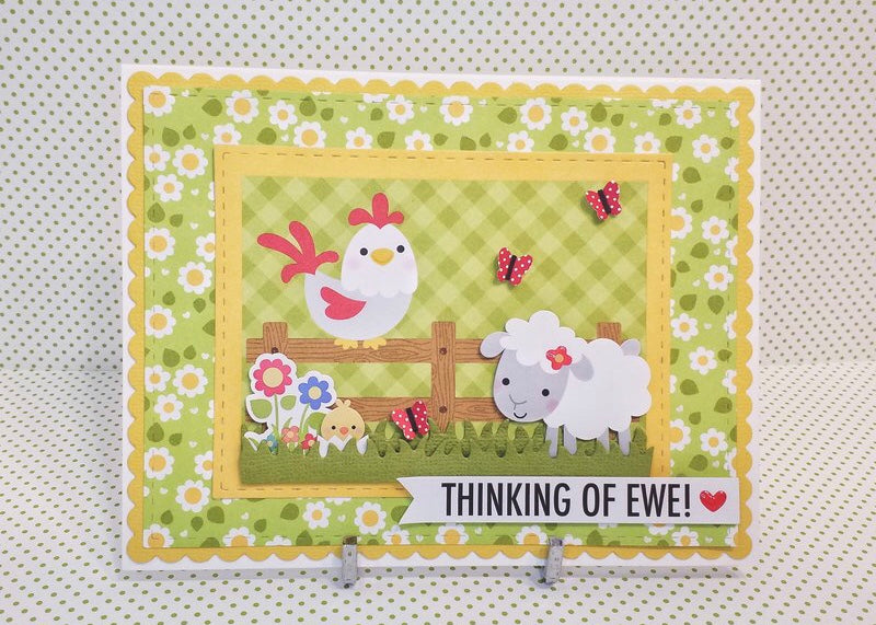 Doodlebug Down On The Farm COUNTING SHEEP 12"X12" Cardstock Paper Scrapbooksrus
