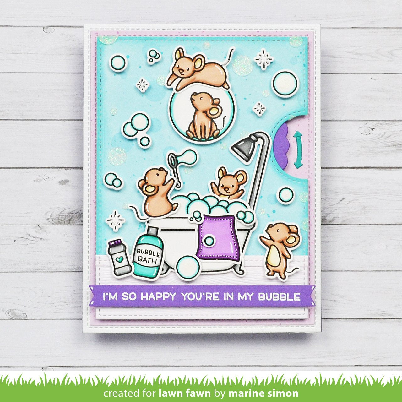 Lawn Fawn BUBBLES OF JOY Clear Stamps 30pc