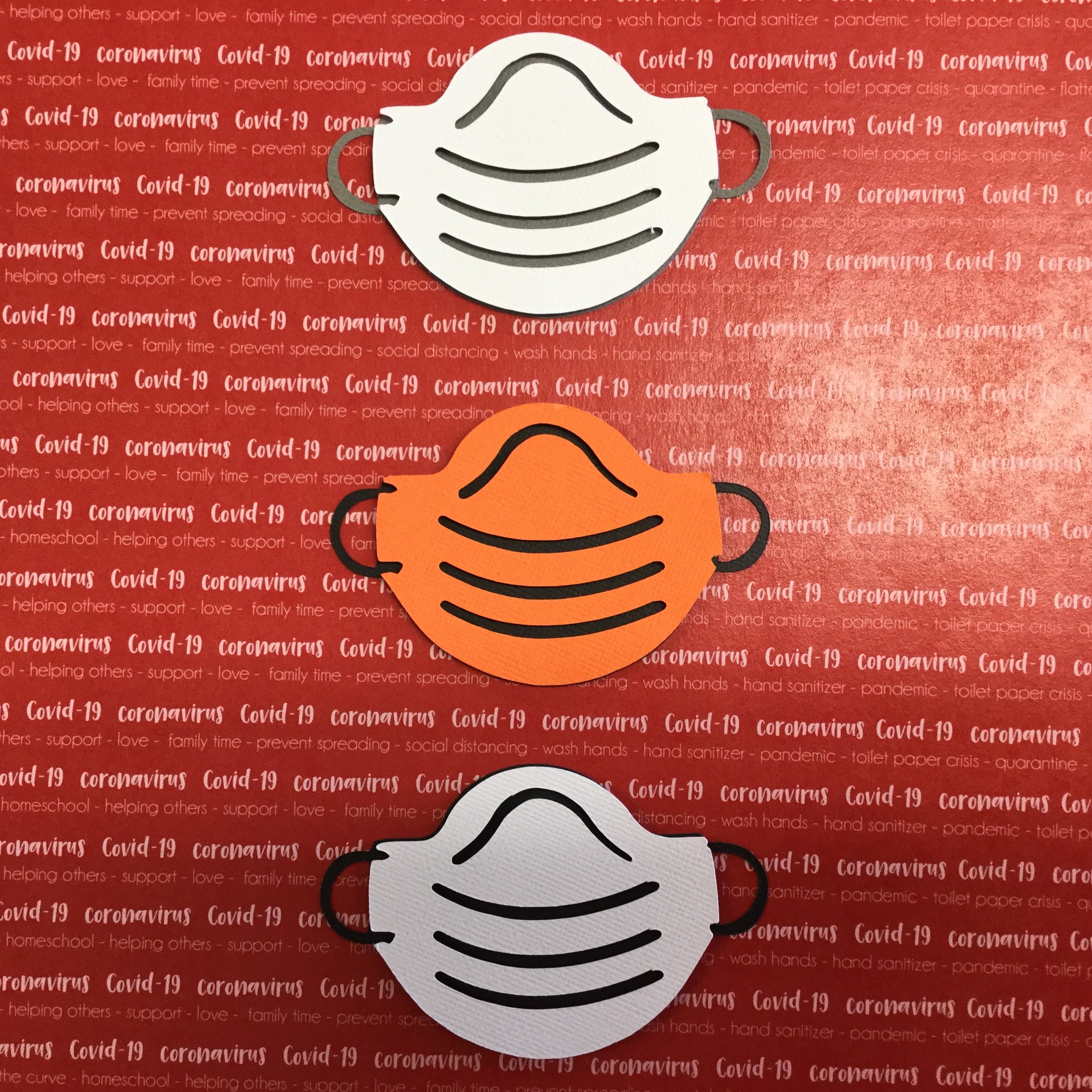 Corona Covid-19 Quarantine Scrapbook DieCuts FACE MASK Scrapbooksrus