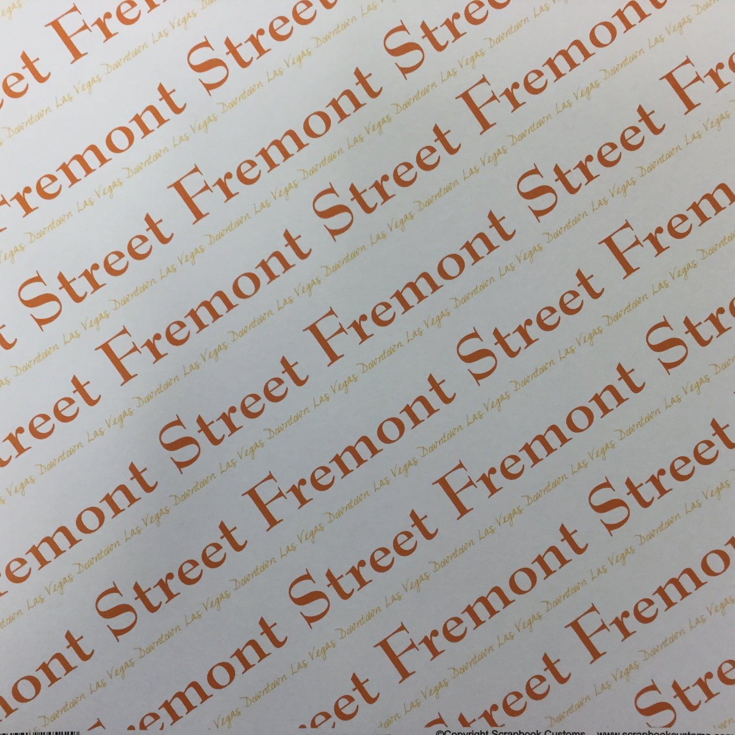 Diagonal Pride FREMONT STREET 12”X12” Downtown Las Vegas Scrapbook Paper Scrapbooksrus