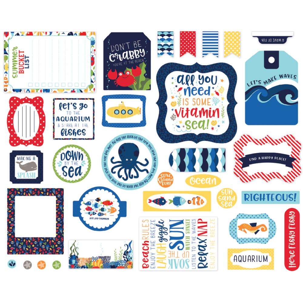 Echo Park UNDER THE SEA Ephemera Die Cut Scrapbooksrus