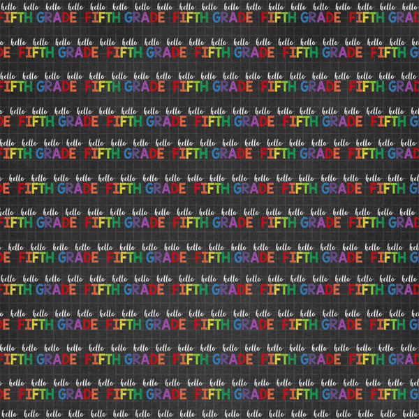 HELLO SCHOOL 12"X12" Paper Kît 14pc Scrapbook Customs Scrapbooksrus