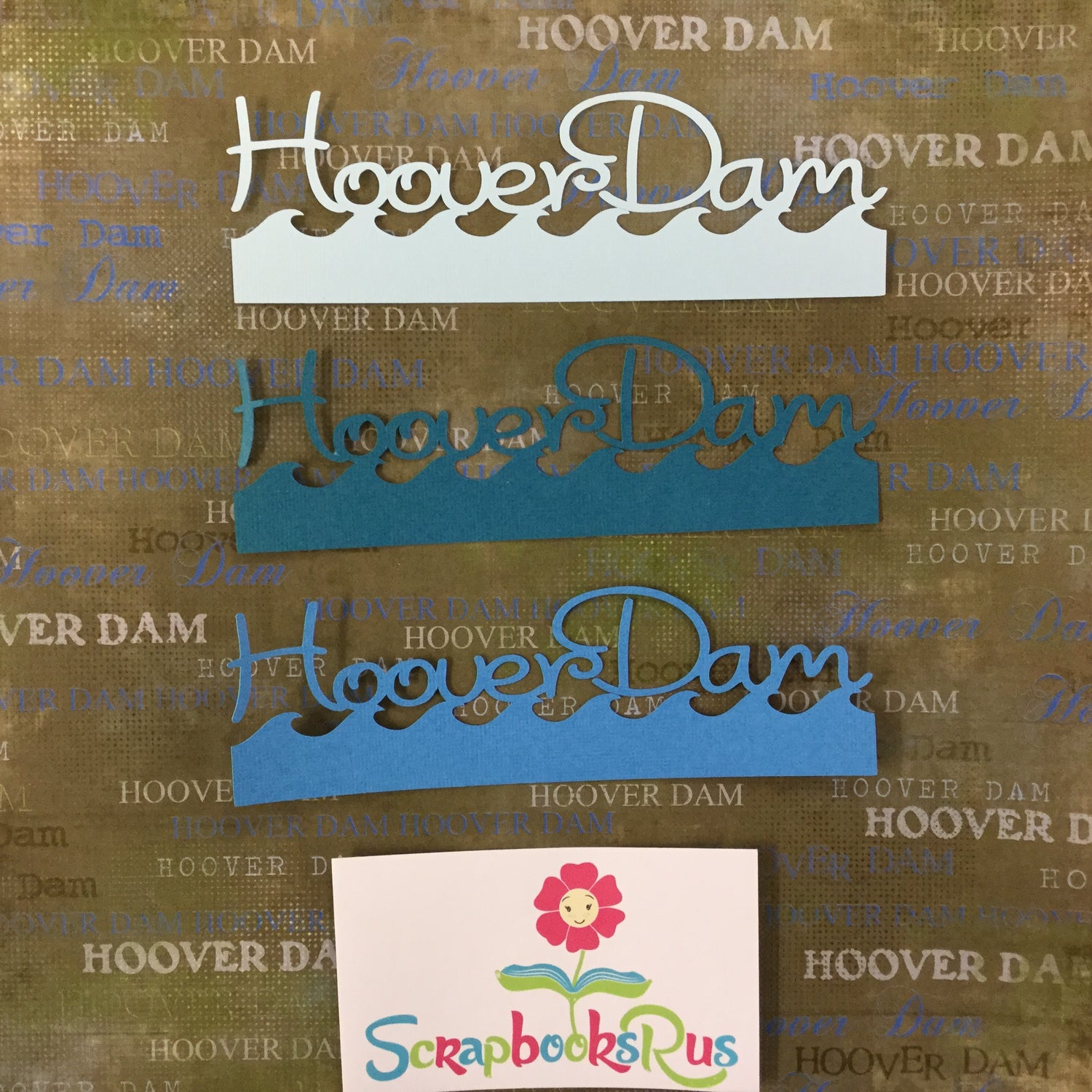 HOOVER DAM WAVE Travel LasVegas Laser Cuts 2"X 6.5" Scrapbooksrus