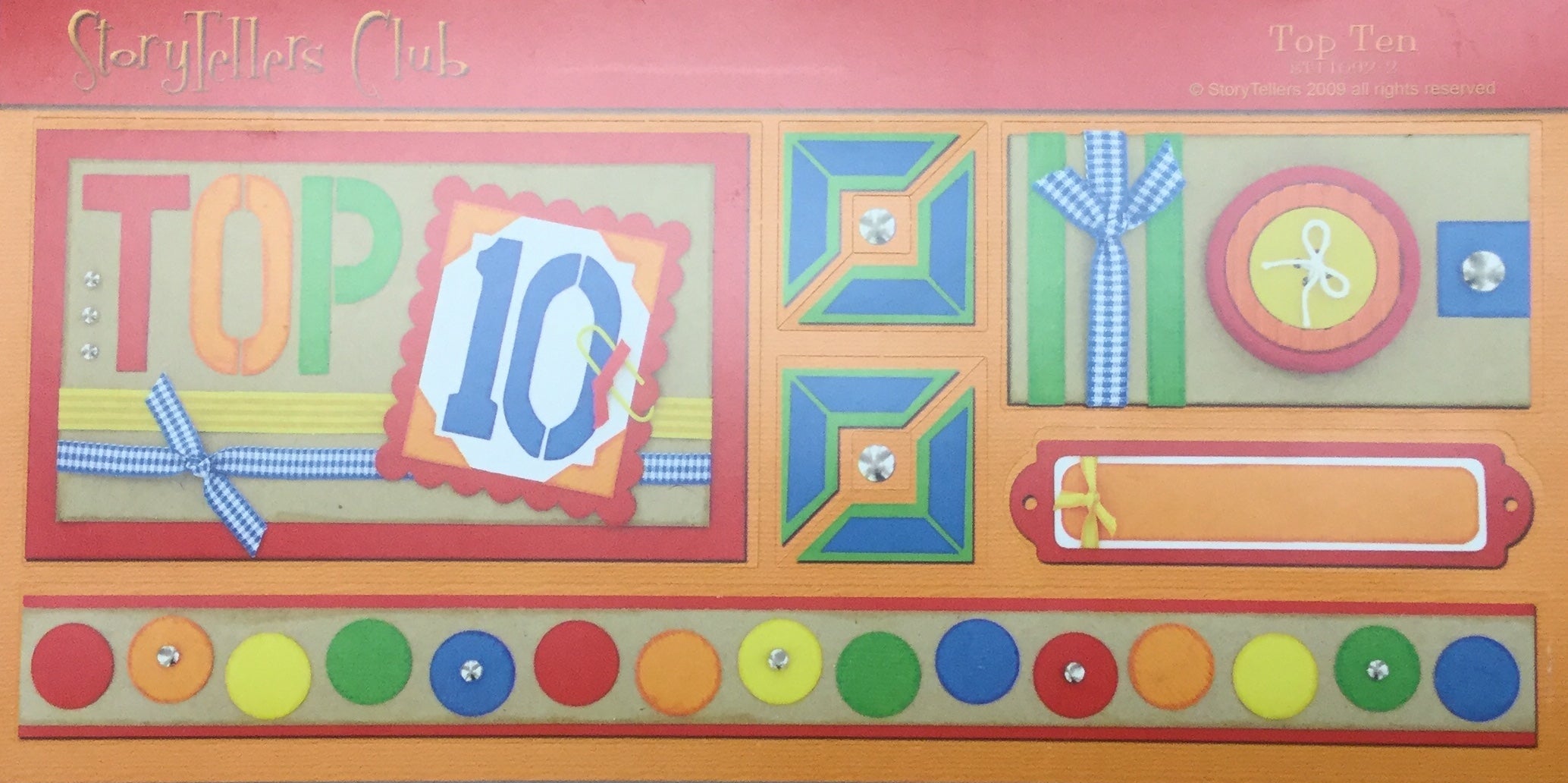 StoryTellers 1 TOP TEN 2-2 DIECUTS 6"X13" Scrapbooksrus