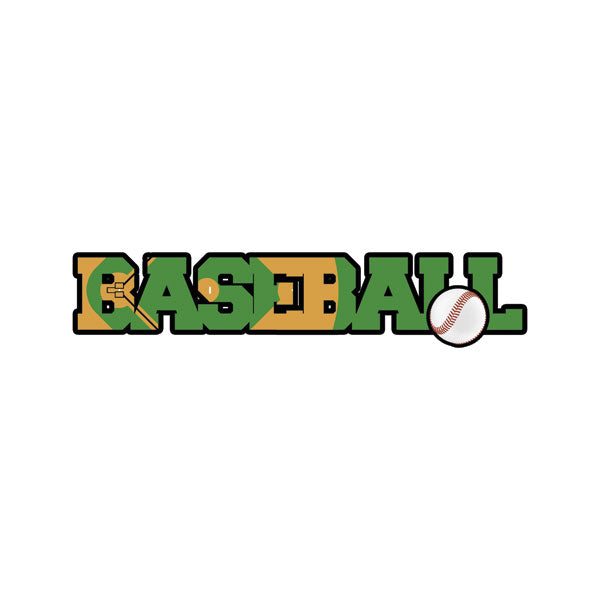 BASEBALL DIMENSIONAL WORD Laser Cuts 3"X12" 1pc Scrapbooksrus