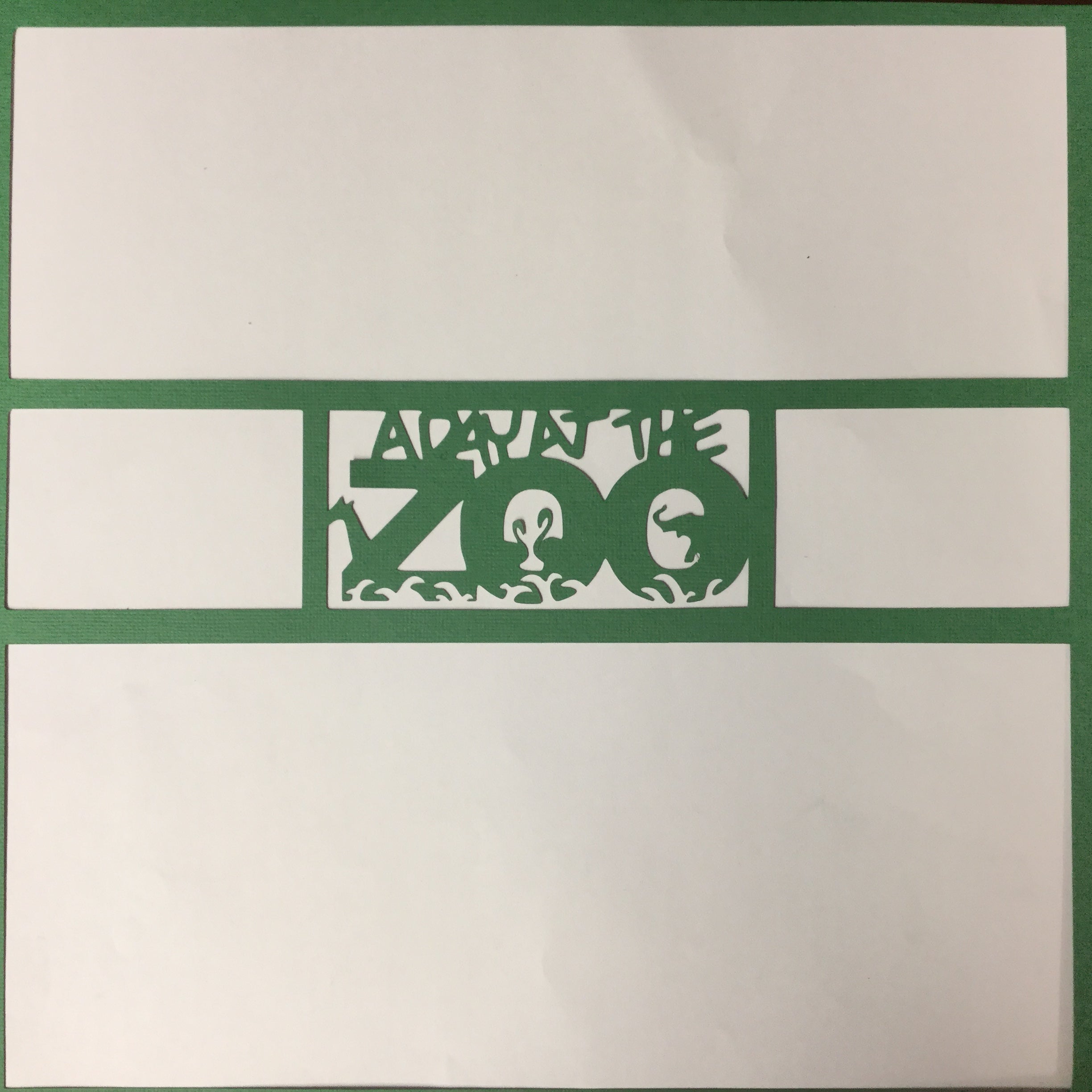 Page Frame A DAY AT THE ZOO 12"x12" Scrapbook Overlay