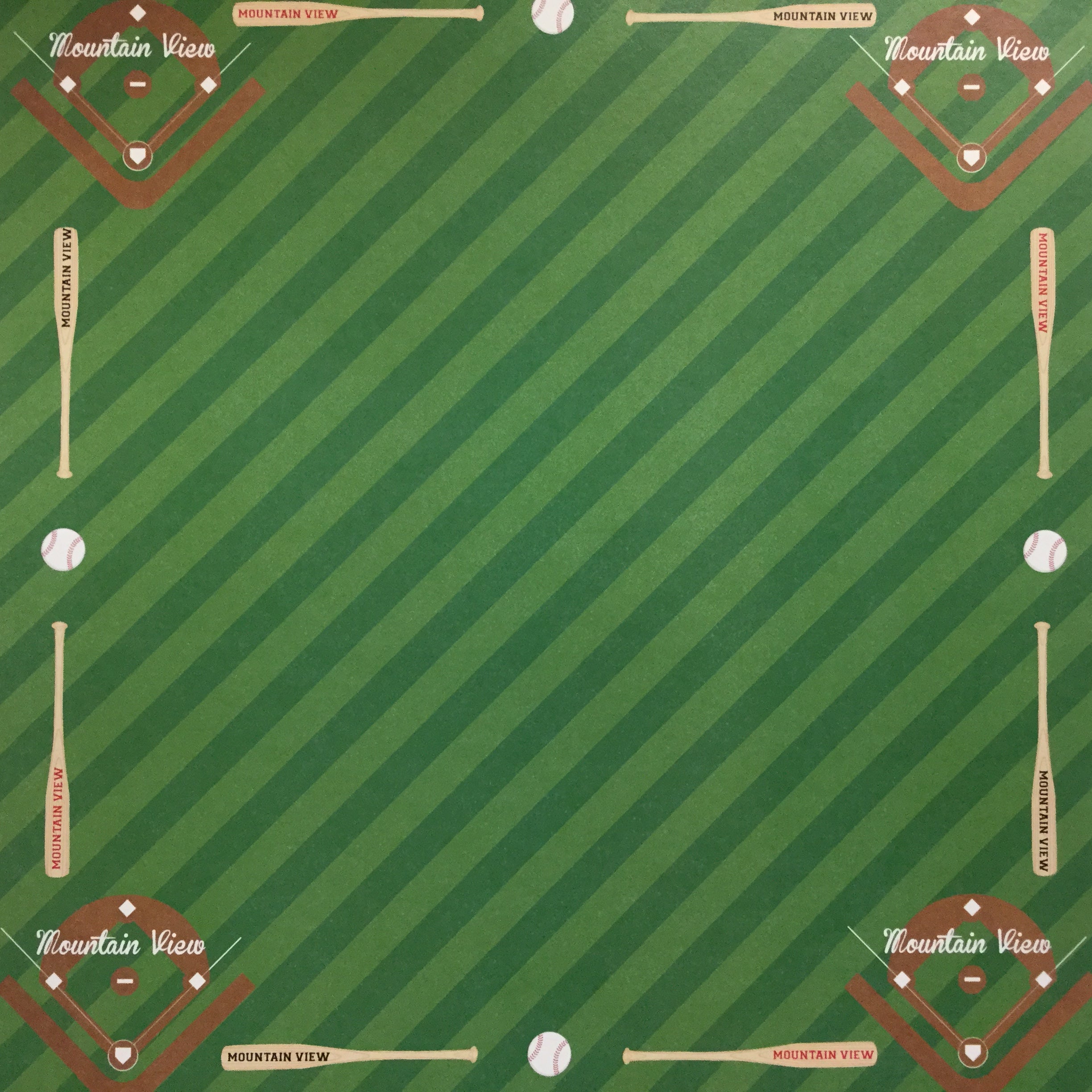 MOUNTAIN VIEW BASEBALL Pride Kit 12"X12" Scrapbook Paper