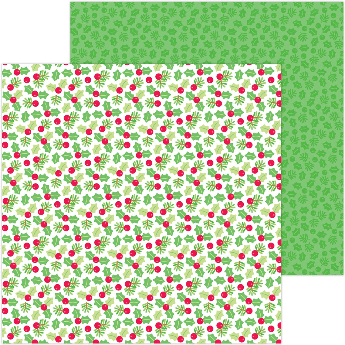 Doodlebug Christmas Magic BERRY MERRY 12"X12" Cardstock Paper Scrapbooksrus
