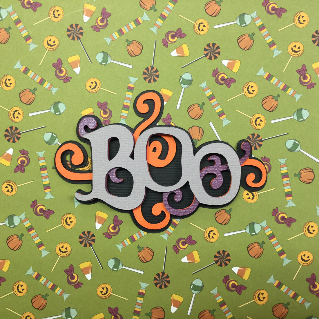 BOO 3D Fall Halloween Custom Diecuts Scrapbooksrus