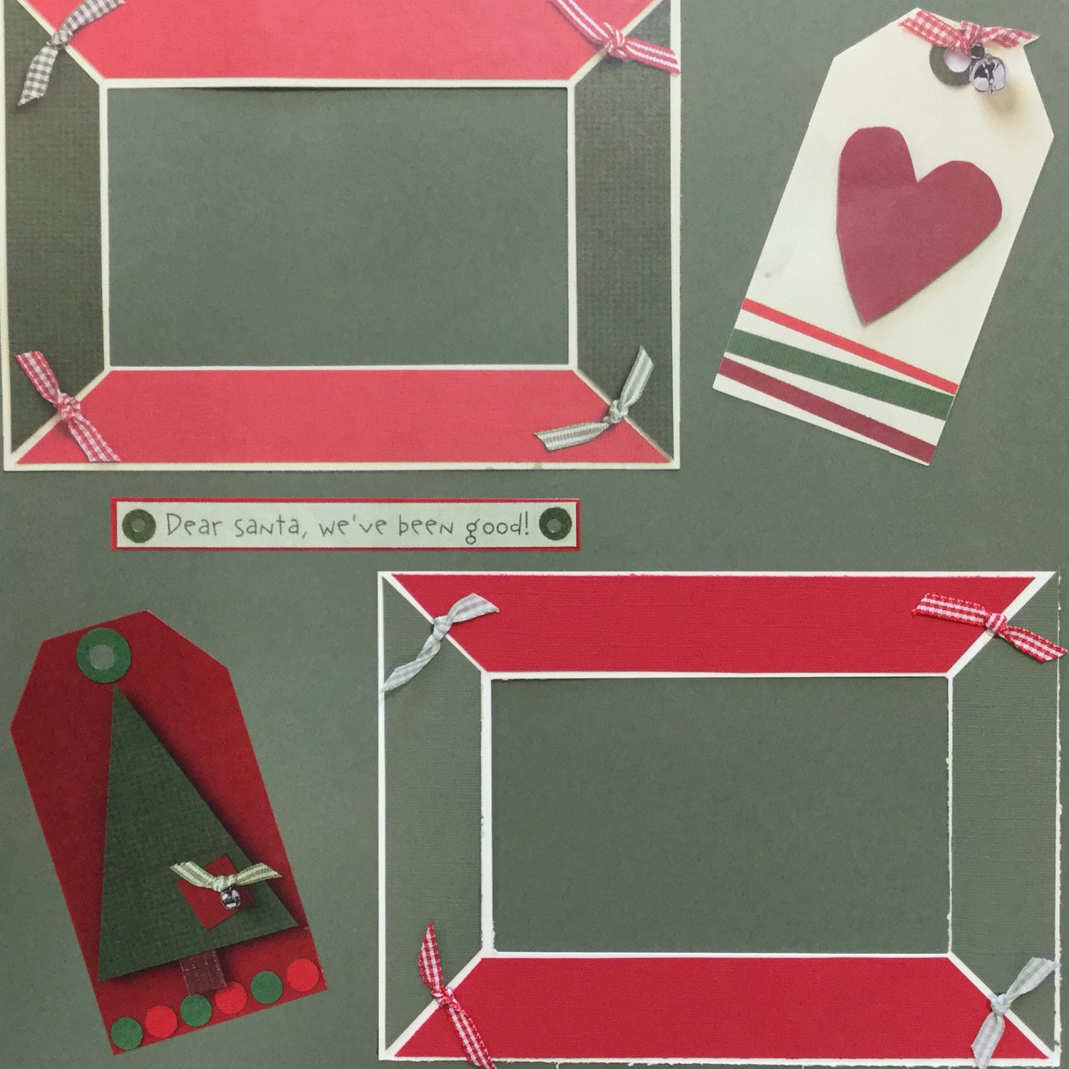 Premade Page DEAR SANTA HO HO HO  (2) 12X12 Scrapbook @Scrapbooksrus Scrapbooksrus
