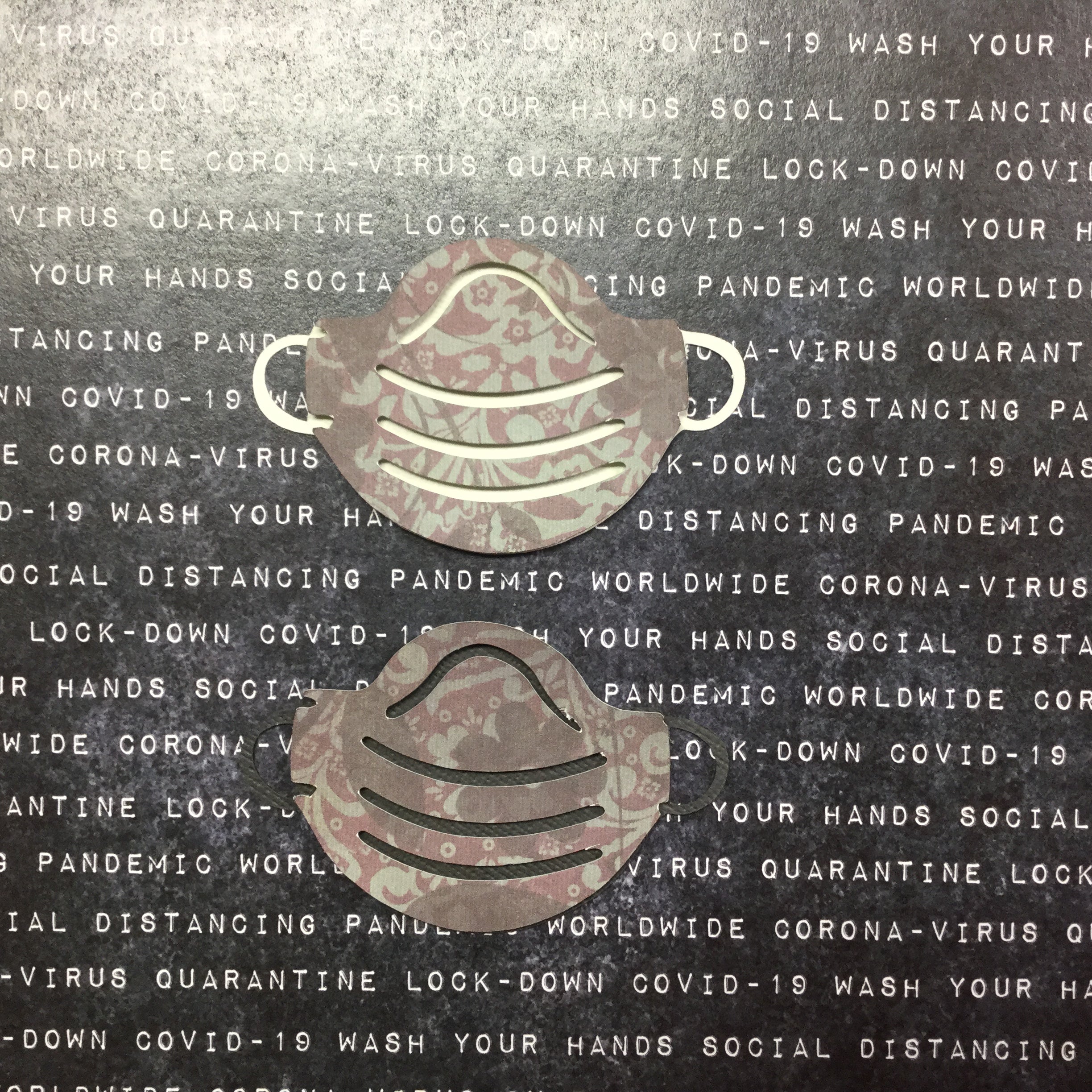 Corona FACE MASK Covid-19 Quarantine Scrapbook DieCuts 3.5” Scrapbooksrus