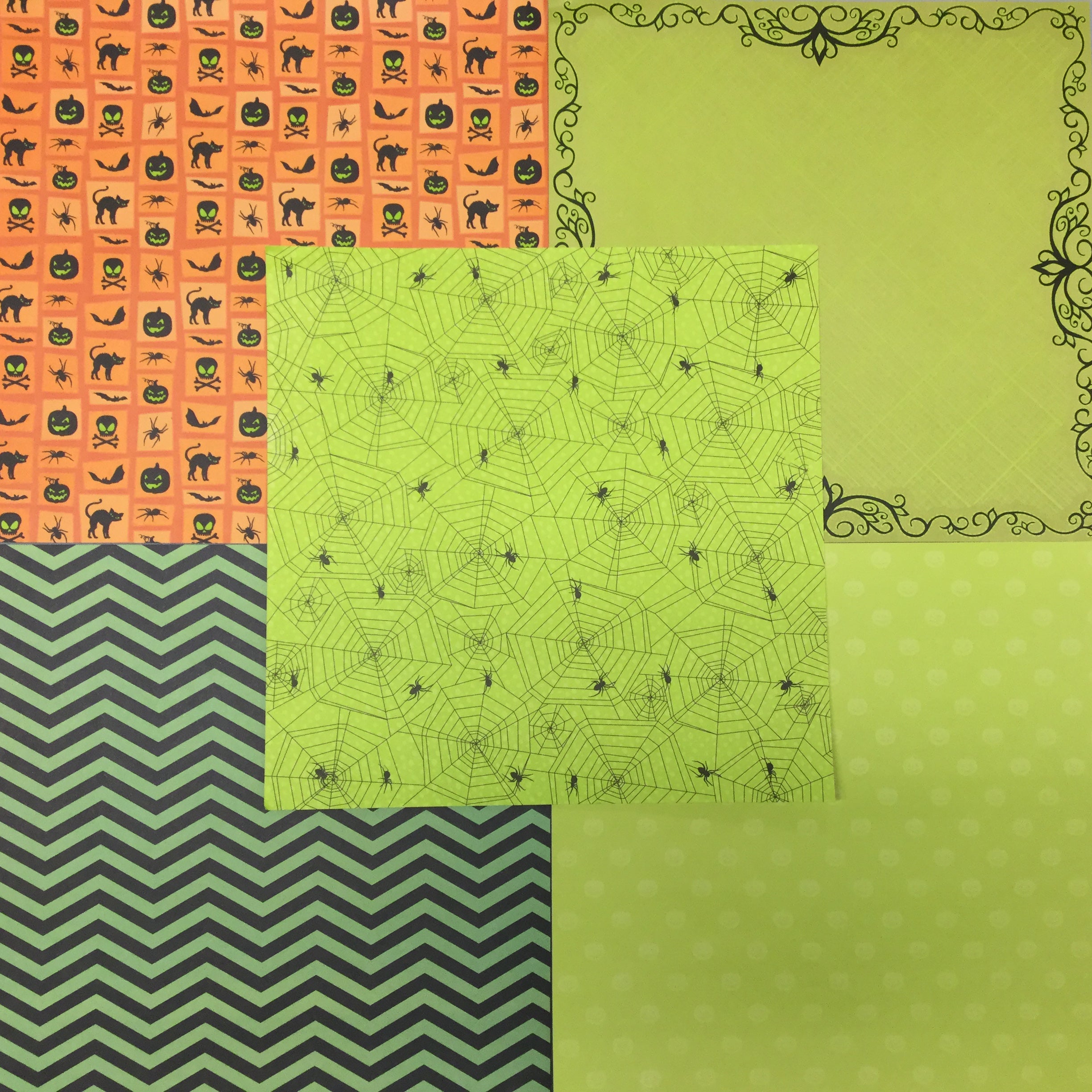 Sale HALLOWEEN Themed Lot 6pc Scrapbook Pack