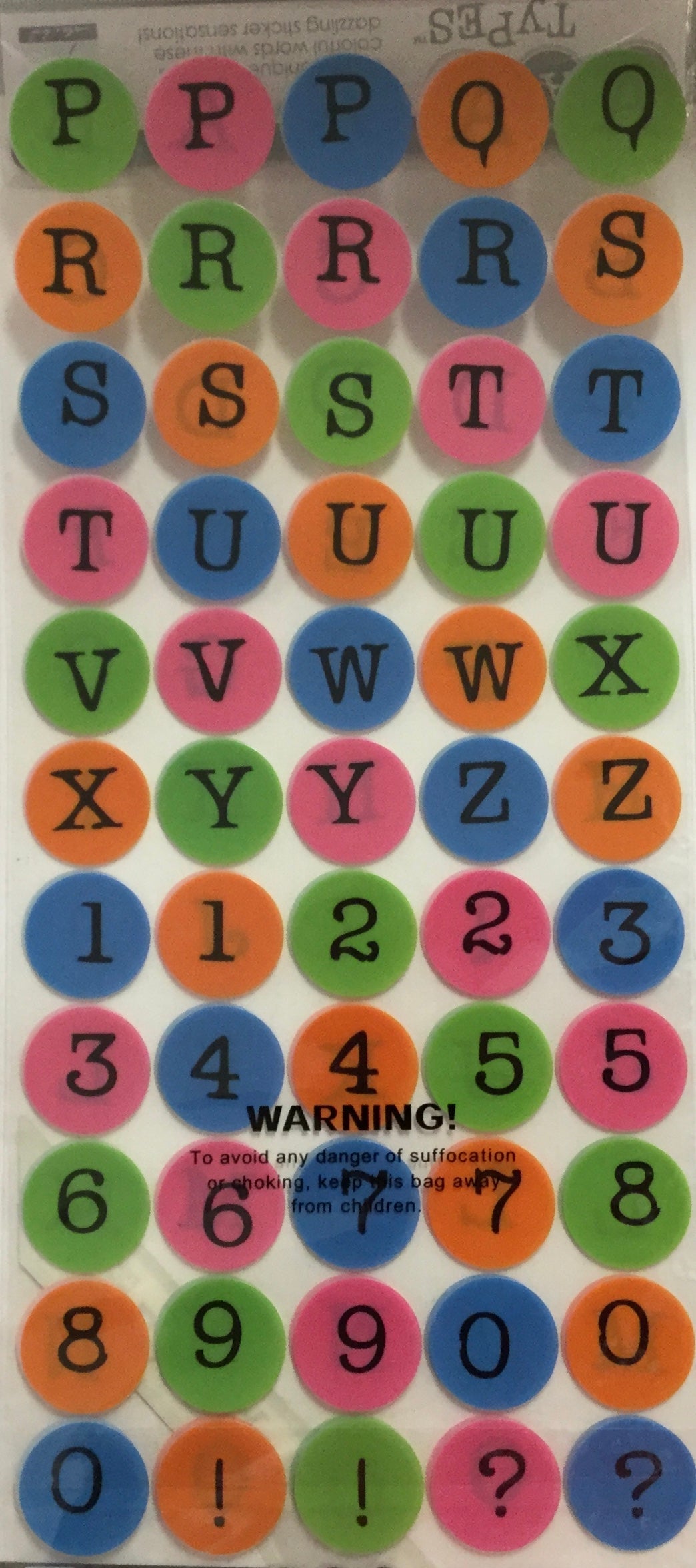 EK Sucess Sticko Tag Types PRIMARY Stickers Scrapbooksrus