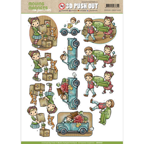 Yvonne Creations MOVING MADNESS 3D Push Out Layered Diecuts Scrapbooksrus