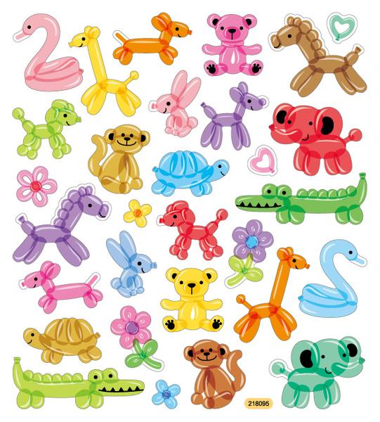 Sticker King BALLOON ANIMAL Glitter Stickers 31pc