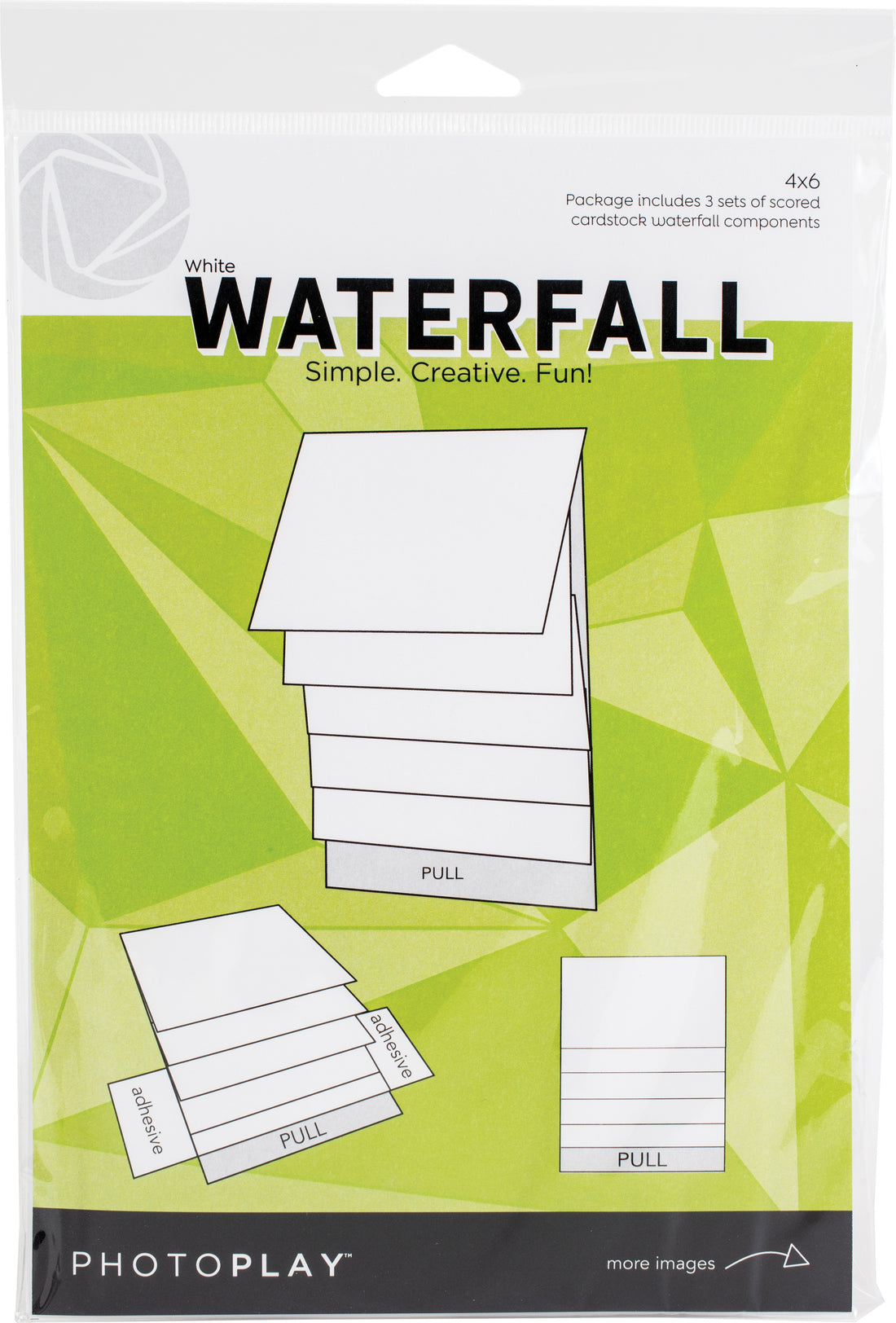 Photoplay 4x6 WATERFALL White Cardstock Components Scrapbooksrus