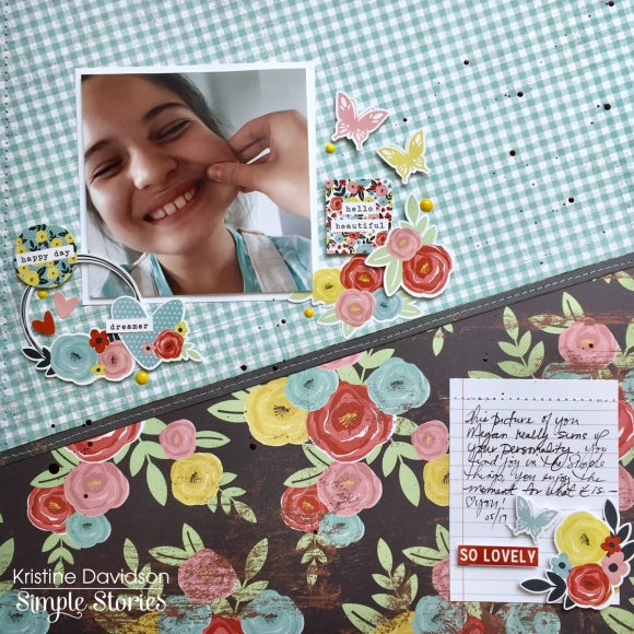 Simple Stories Welcome Spring HELLO SPRING 12x12 Scrapbook Paper Scrapbooksrus