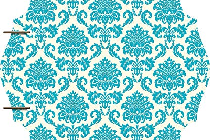 My Mind’s Eye Lush TURQUOISE DAMAMSK 6”x9” Chipboard Album Scrapbooksrus