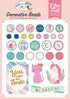 Echo Park IMAGINE THAT GIRL Decorative Brads Chipboard 25pc Scrapbooksrus
