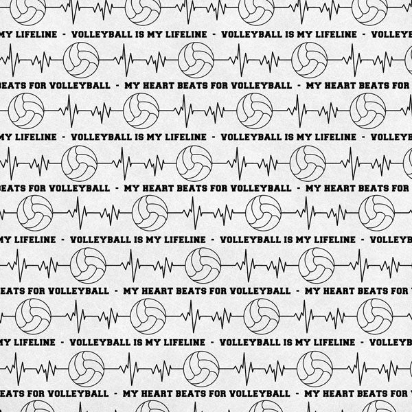 Neon Sports VOLLEYBALL KIT 12"X12" Scrapbook Paper 12 Sheets