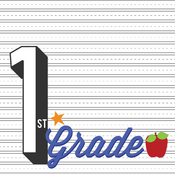 SCHOOL YEARS 12"X12" Paper Kît 14pc Scrapbook Customs