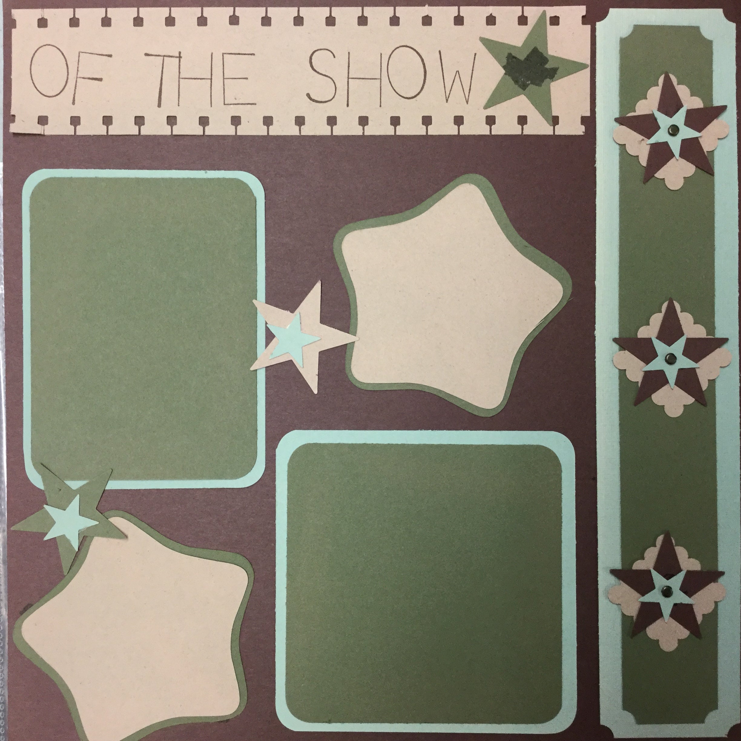 Premade Pages THE STAR OF THE SHOW 12"X12" (2) Scrapbook Pages Scrapbooksrus