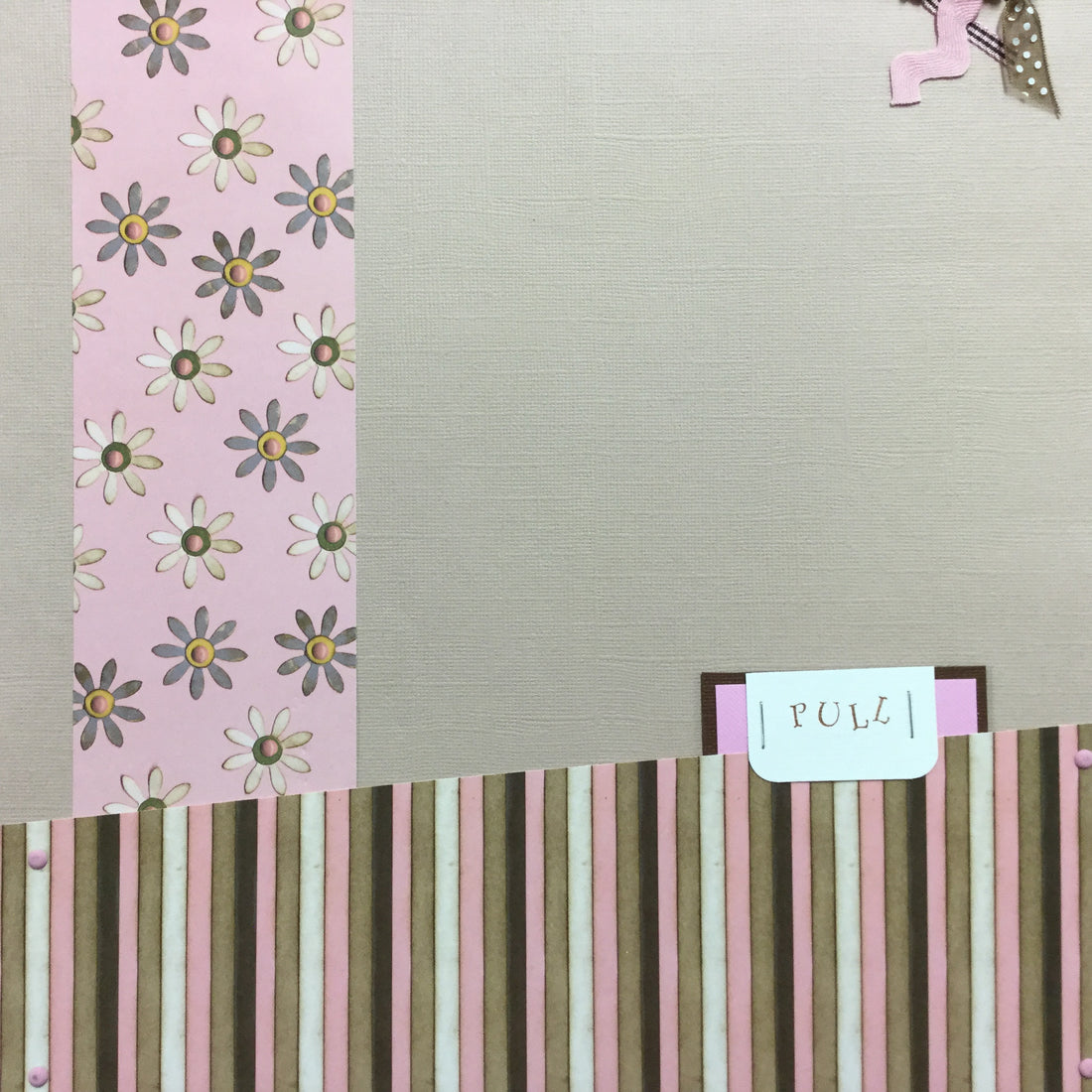 Premade Pages $2.00 PINK & BROWN FLORALS 12"X12" Scrapbook Pages Scrapbooksrus