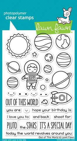 Lawn Fawn OUT OF THIS WORLD Clear Stamps 30pc Scrapbooksrus
