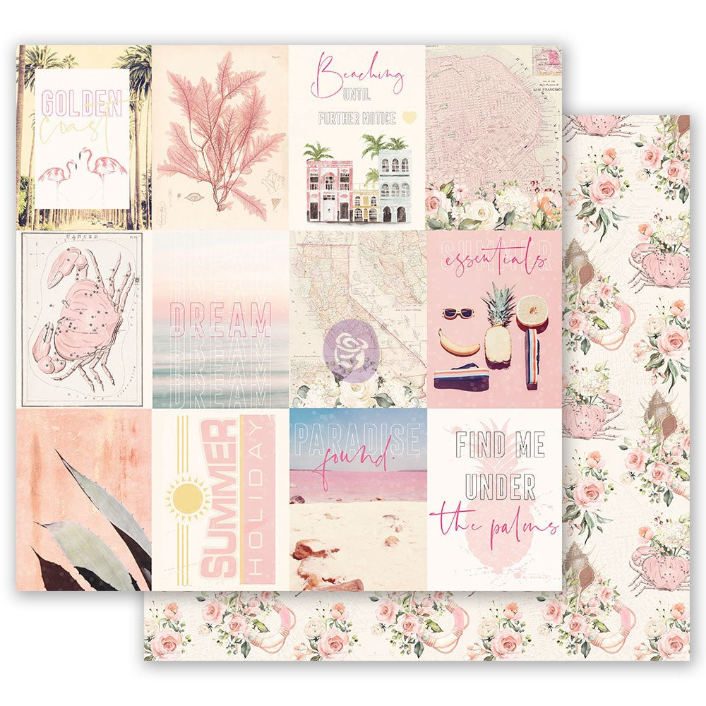 Prima Golden Coast UNDER THE PALMS 12X12 Scrapbook Paper Scrapbooksrus