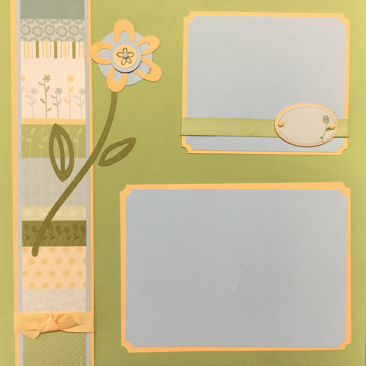 $5.00 Premade Pages SPRING (2) 12"X12" Scrapbook Pages Scrapbooksrus