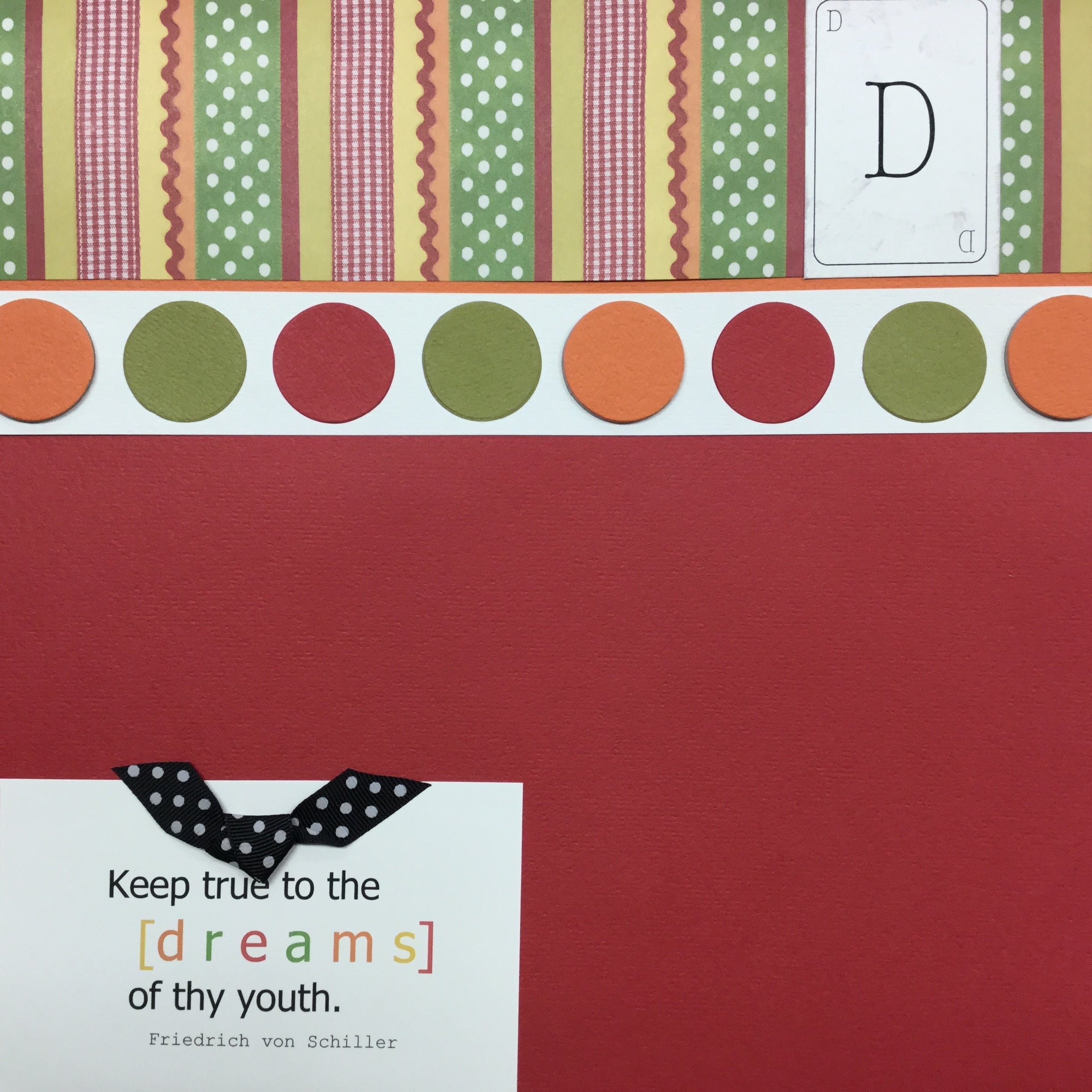 Premade DREAM DOTS (2) 12”X12” Scrapbook Pages Scrapbooksrus