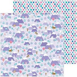 Doodlebug Winter Wonderland HIT THE SLOPES 12"X12" Cardstock Paper Scrapbooksrus