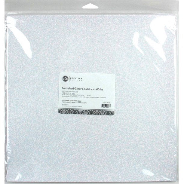 Etcetera 12"X12" Non-Shed Glitter Cardstock Paper Scrapbooksrus