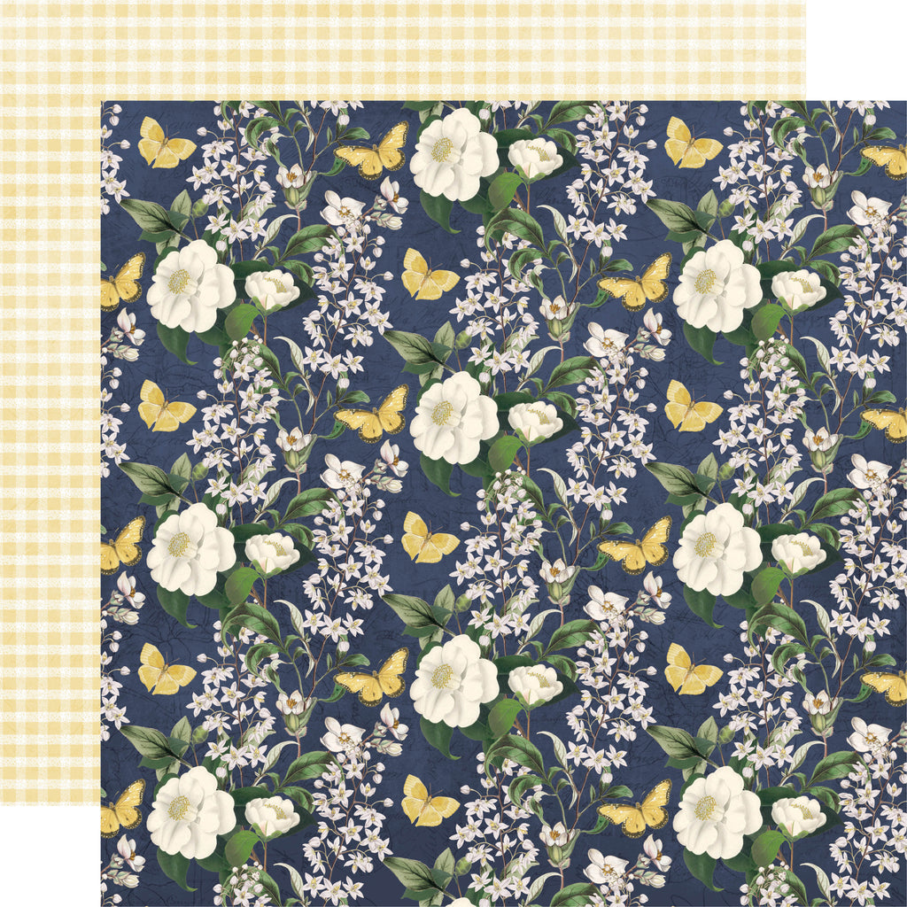 Simple Stories Simple Vintage INDIGO GARDEN Chipboard Stickers 30pc Scrapbooksrus