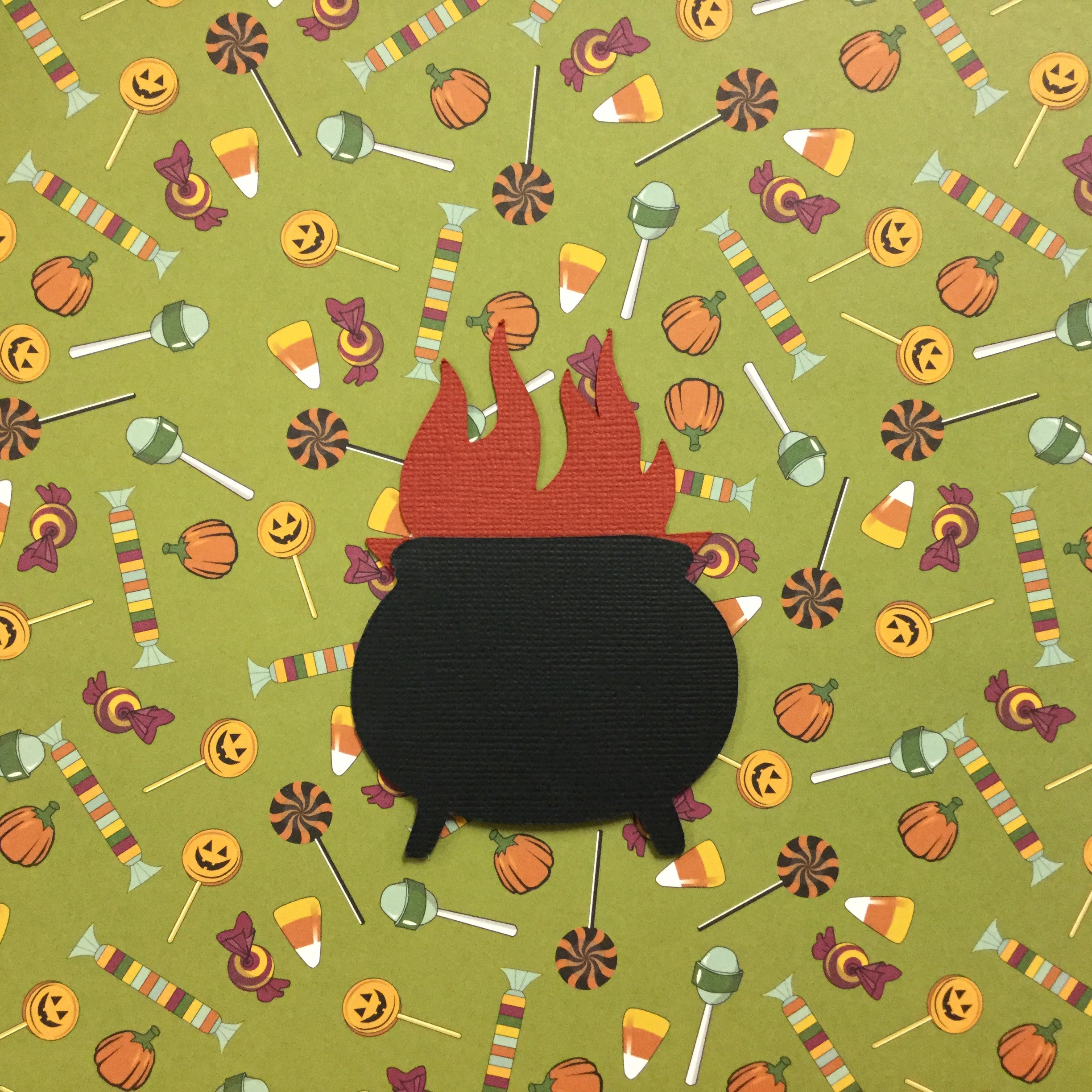 Witch’s CAULDRON 3D Fall Halloween Custom Diecuts Scrapbooksrus
