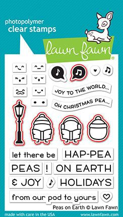 Lawn Fawn Lawn Cuts PEAS ON EARTH Custom Craft Die 5pc Scrapbooksrus