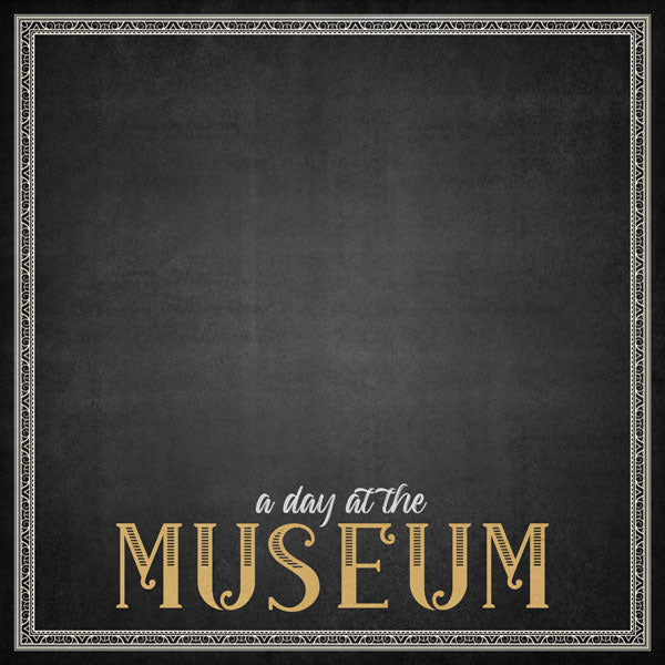 MUSEUM BORDER DS 12x12 Scrapbook Paper Scrapbooksrus