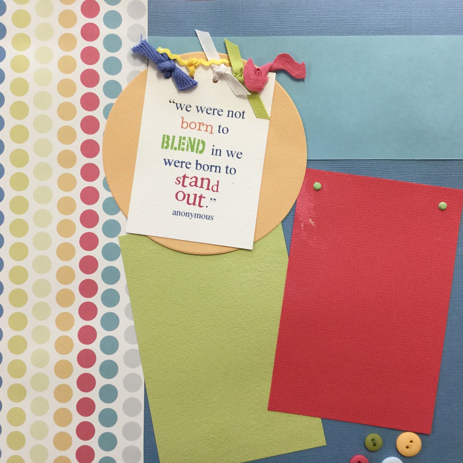 $5.00 Premade Pages STAND OUT (2) 12"X12" Scrapbook Pages Scrapbooksrus