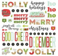 Simple Stories Make It Merry FOAM STICKERS 58pc Scrapbooksrus