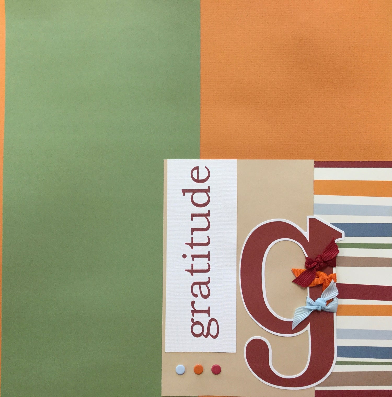 $5.00 Premade Pages GRATITUDE 12"X12" Scrapbook Pages Scrapbooksrus