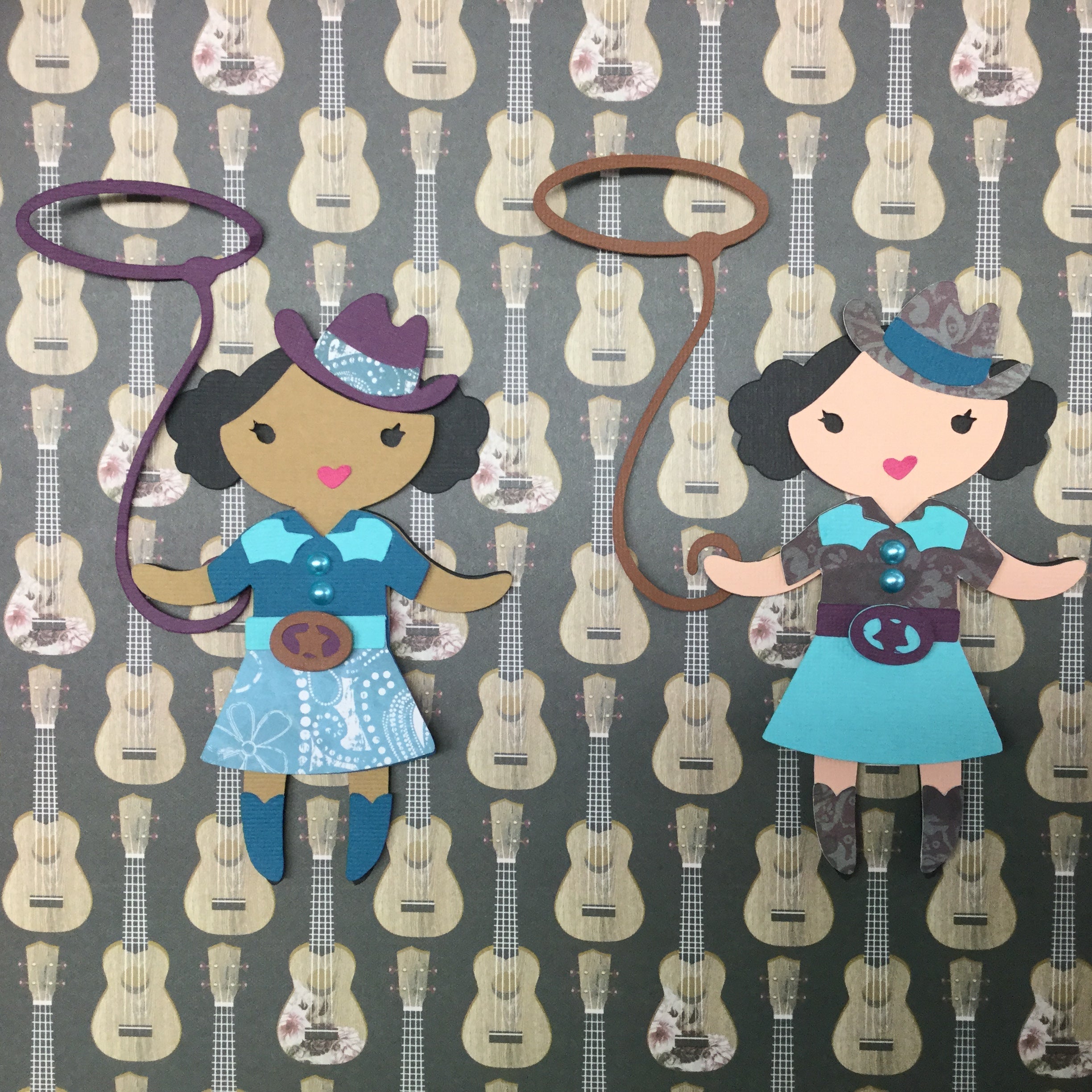 COWGIRL Custom Scrapbook Die Cuts 2pc. Scrapbooksrus